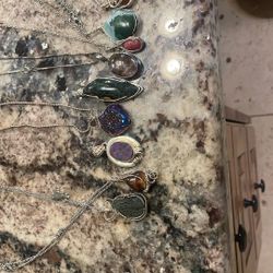 Silver and Jim pendants