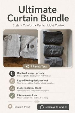 🏡✨ Ultimate Curtain Bundle (7)– Style, Comfort & Perfect Light Control!