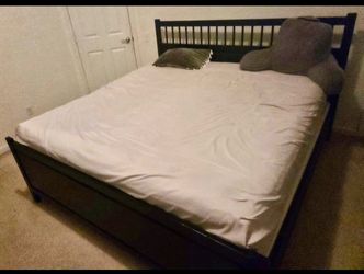 King bed frame with mattress