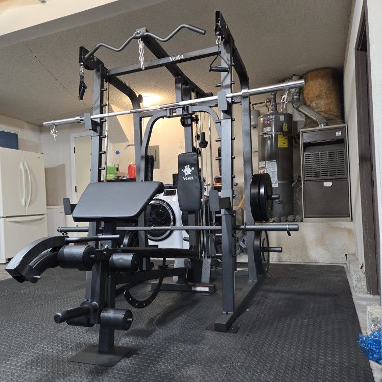Smith Machine 2001 | Multi-Use Adj Bench | Gym Equipment | Fitness | Squat Rack | Excercise |🔴WEIGHTS AND BARBELL SOLD SEPARATELY 🔴 FREE DELIVERY 🚚