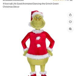 4 foot tall Life Sized Animated Dancing the Grinch 
