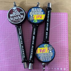 Iron Horse Brewery Beer Tap Handles - Mocha Death & Hand Cannon IPA