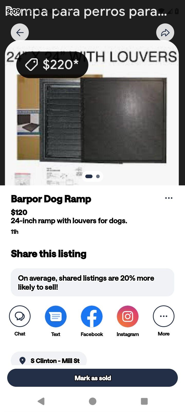 Brand New Dog Ramp Worth 220 Still In The Box 24 In Wide 8 Ft Long I Guess