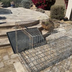 Large metal dog crate