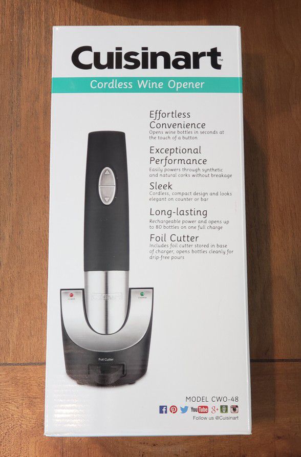 Cuisinart Cordless Rechargeable Wine Opener
