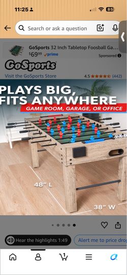 Soccer table game