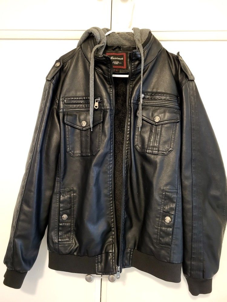 Mens Jacket With Removable Hood