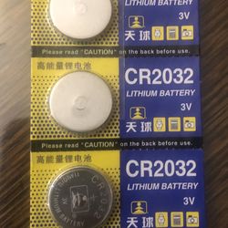CR2032 LITHIUM BATTERY x 5 BATTERIES NEW
