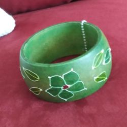 Home & Garden  NICE!!  Women green wood  Wide Bracelet Fashion Jewelry.