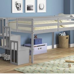 Low Loft Bed With Mattress