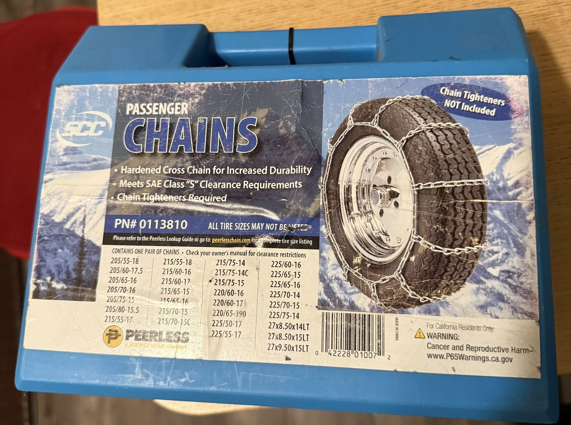 Passenger Tire Chain With Chain Tightenes
