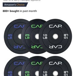 Brand New Bumper Plates Olympic Weights - Cap Barbell 160 Lbs