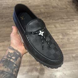 LV monogram eclipse leather loafer size 12