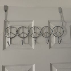 Chrome over the door towel hook