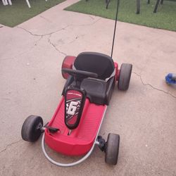 Radio Flyer 12V Turbo Kids Go-Kart Battery-Powered Ride-On