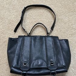 Rebecca Minkoff black large leather tote shoulder bag