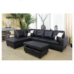 black sectional couch