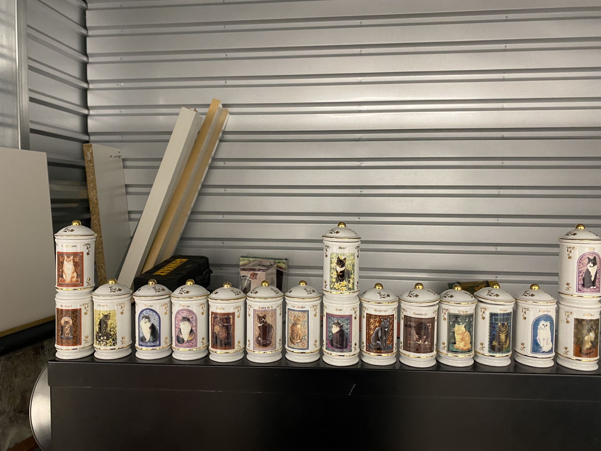 1995 Lenox Cats of Distinction Collection Porcelain Thyme Spice Jar Vintage