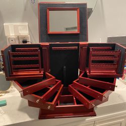 Jewelry Cabinet By Lori Greiner Cherrywood Box Holder Storage