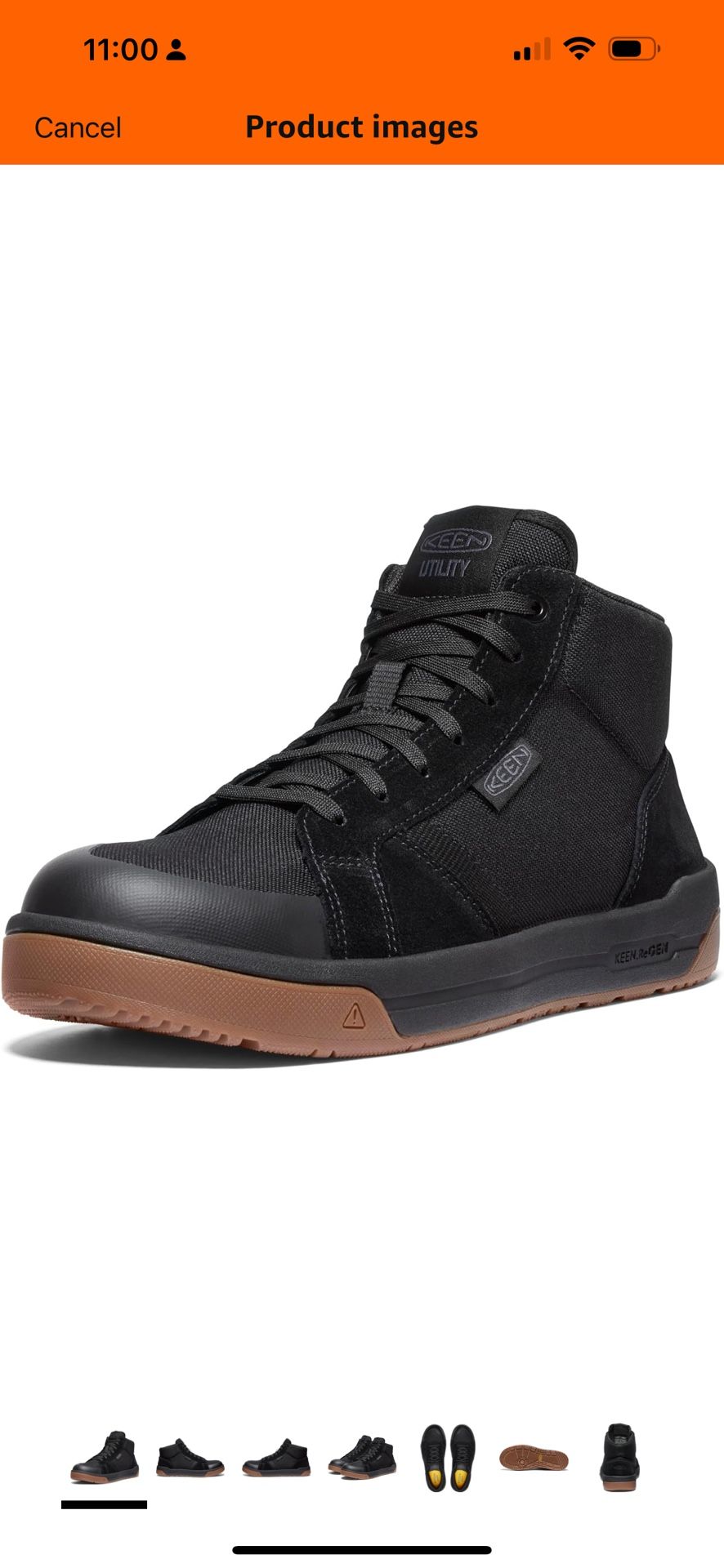 KEEN Utility Men's Kenton Mid Top Composite Toe Breathable Work Sneaker size 14 $75