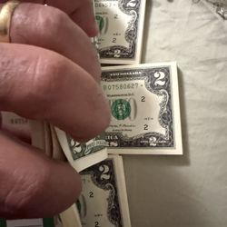 3 Full Star Note Straps 401-601-701 - 2 Dollars 