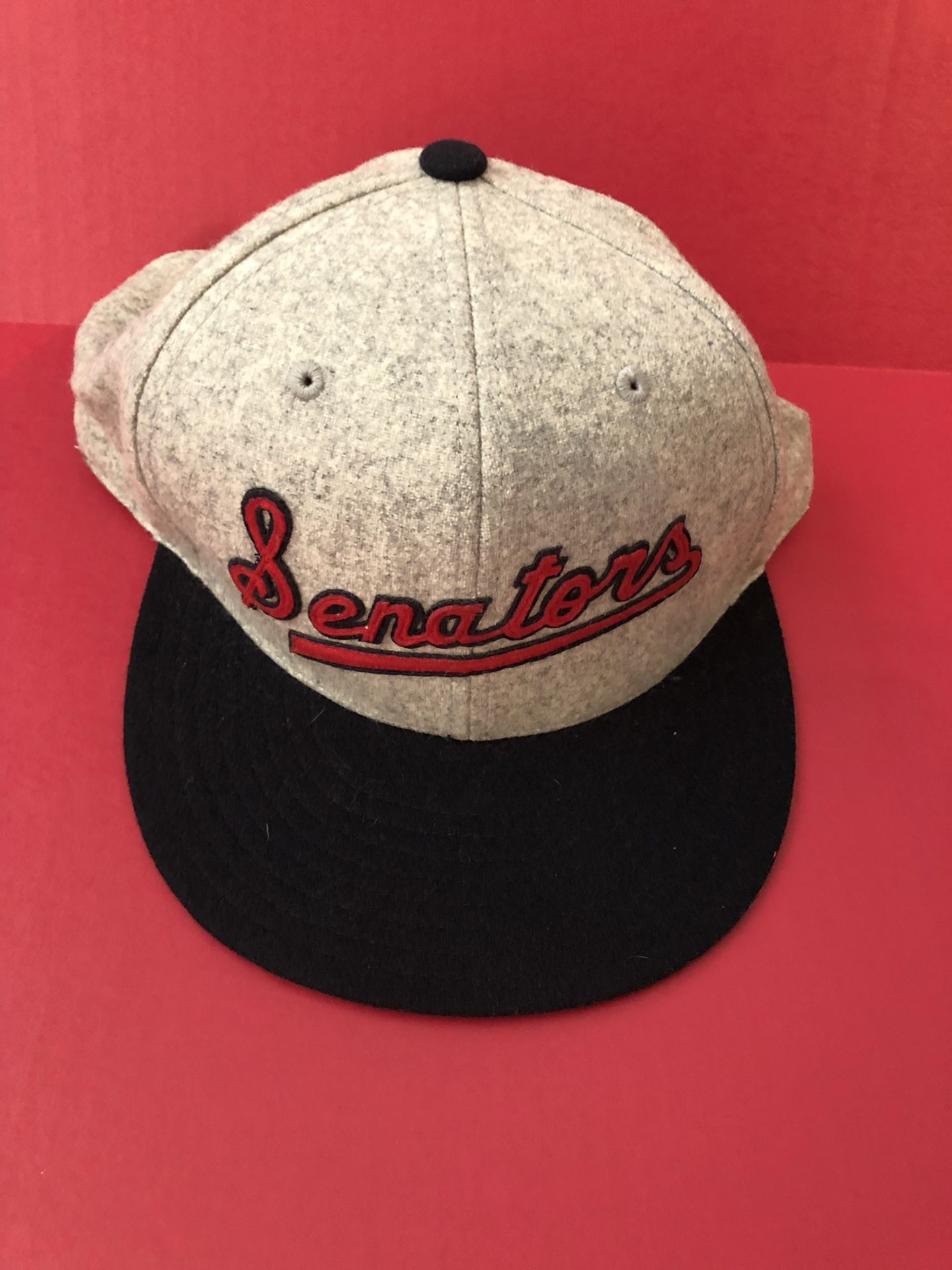 Washington Senators Cap FITTED Gray/Black 7 3/4