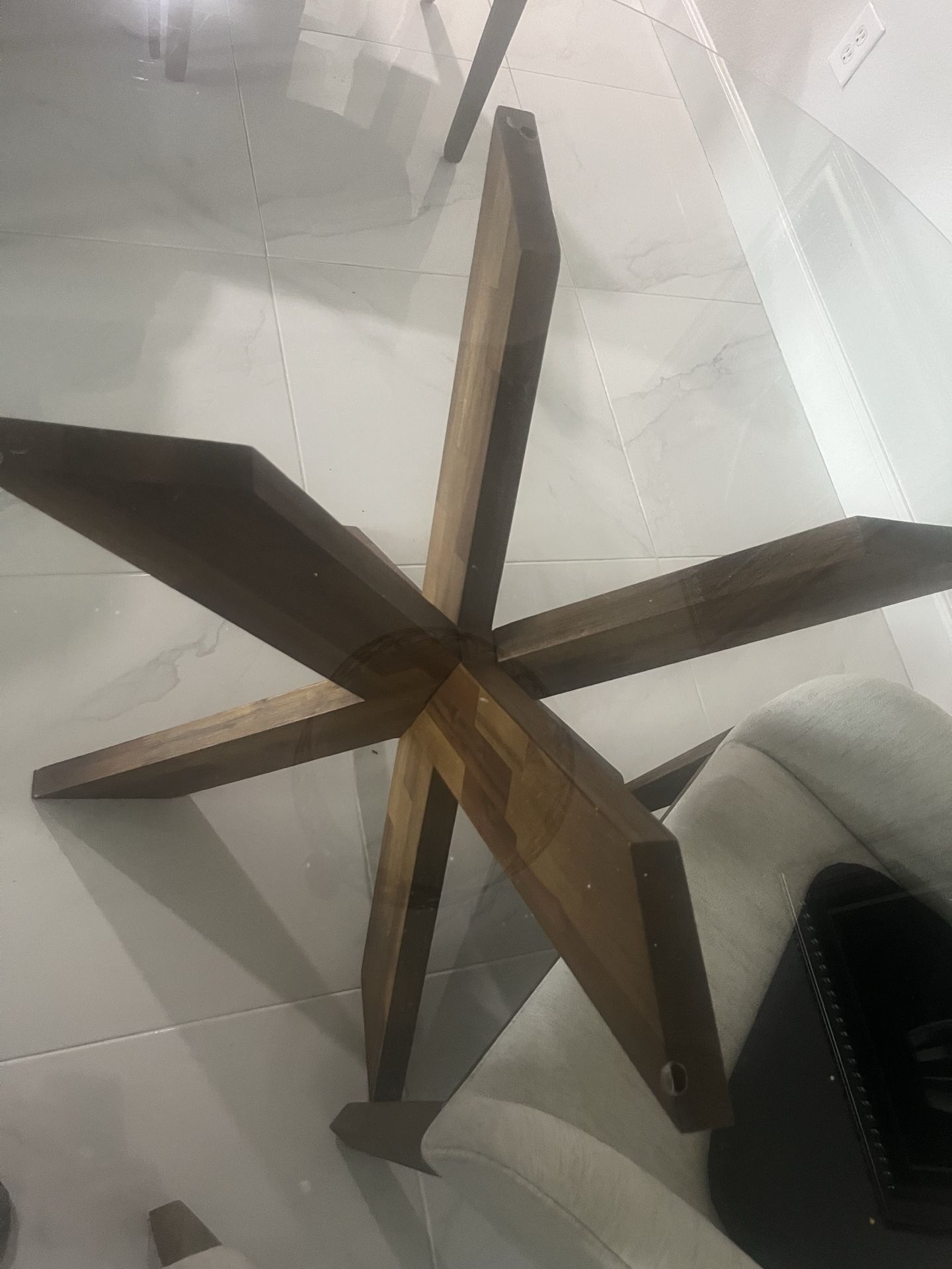 Glass table and stand