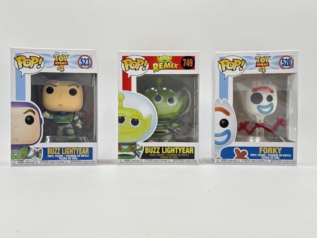 Funko Pop! Toy Story 4 and Remix Lot of 3 Vinyls