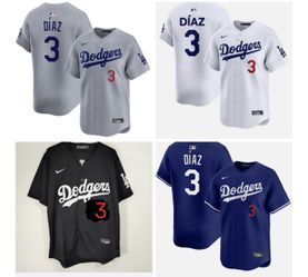 Edwin Diaz #3 Men's Los Angeles Dodgers Nike Blue White Grey Black Jersey Small Medium Large X-Large 2XL 3XL Opening Day 