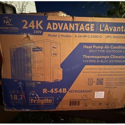 New  24k BTU Ductless Heat Pump Mini Split Air Conditioner