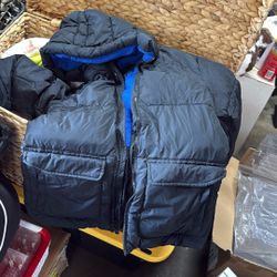 Boys Fleeced Lined Puffer Jacket Sz L 12/14