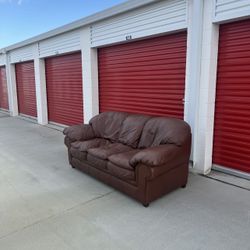 Brown Leather Couch Free Delivery 