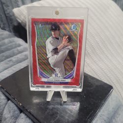 Kyle Freeland  1st  Bowman Chrome Red Wave  Number 03/25  Baseball Card 