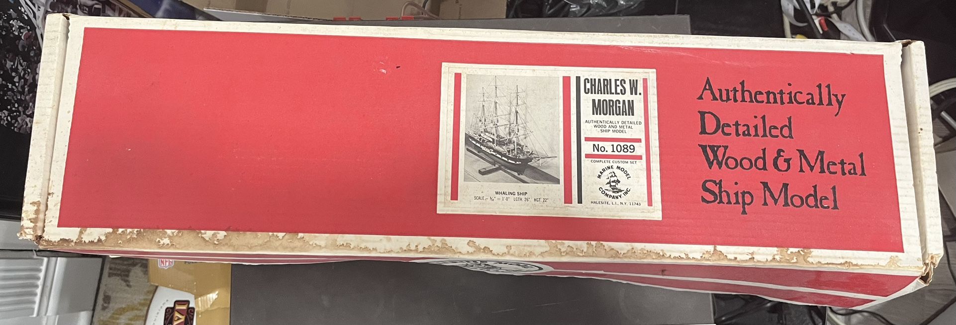 As Is RARE Marine Model Company Charles W Morgan 1089 Whaling Wood And Metal Ship Model Kit Scale 5/32” L:26” H:22”