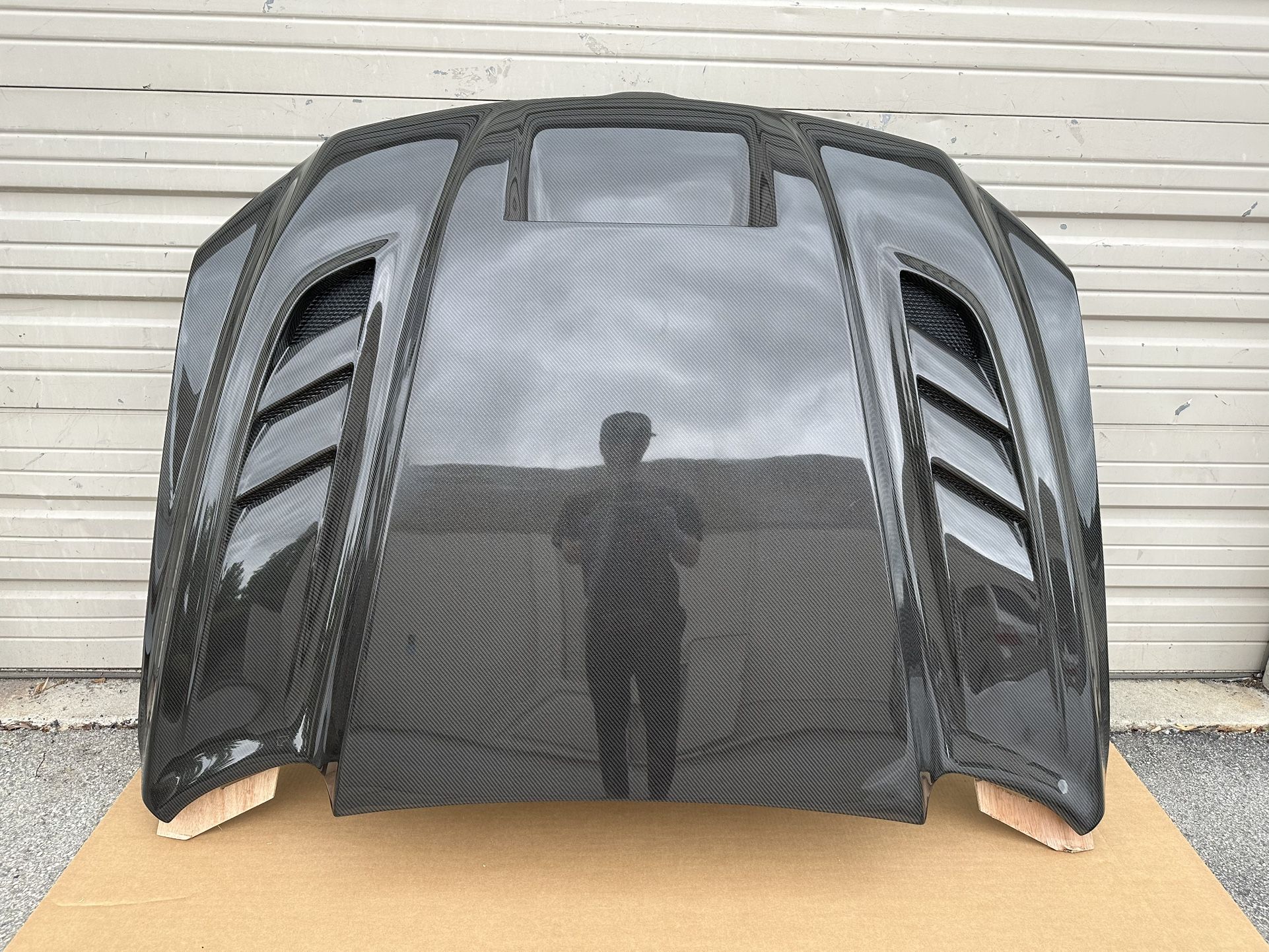 2009 - 2018 Dodge Ram 1500 2DR & 4DR VIS Racing Terminator Style Vented Carbon Fiber Hood
