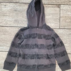 Boys Size 6 Gray And Black Tony Hawk Reversible Zip Up Hooded Sweatshirt