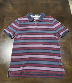 Original Penguin Heritage Slim Fit Striped Short Sleeve Logo Polo Shirt Men’s L