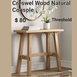 New Creswel Wood Natural Console Threshold 