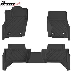 Fits 2024-2026 Tacoma Crew Cab TPE Floor Mats All Weather Protection Liners Carpets