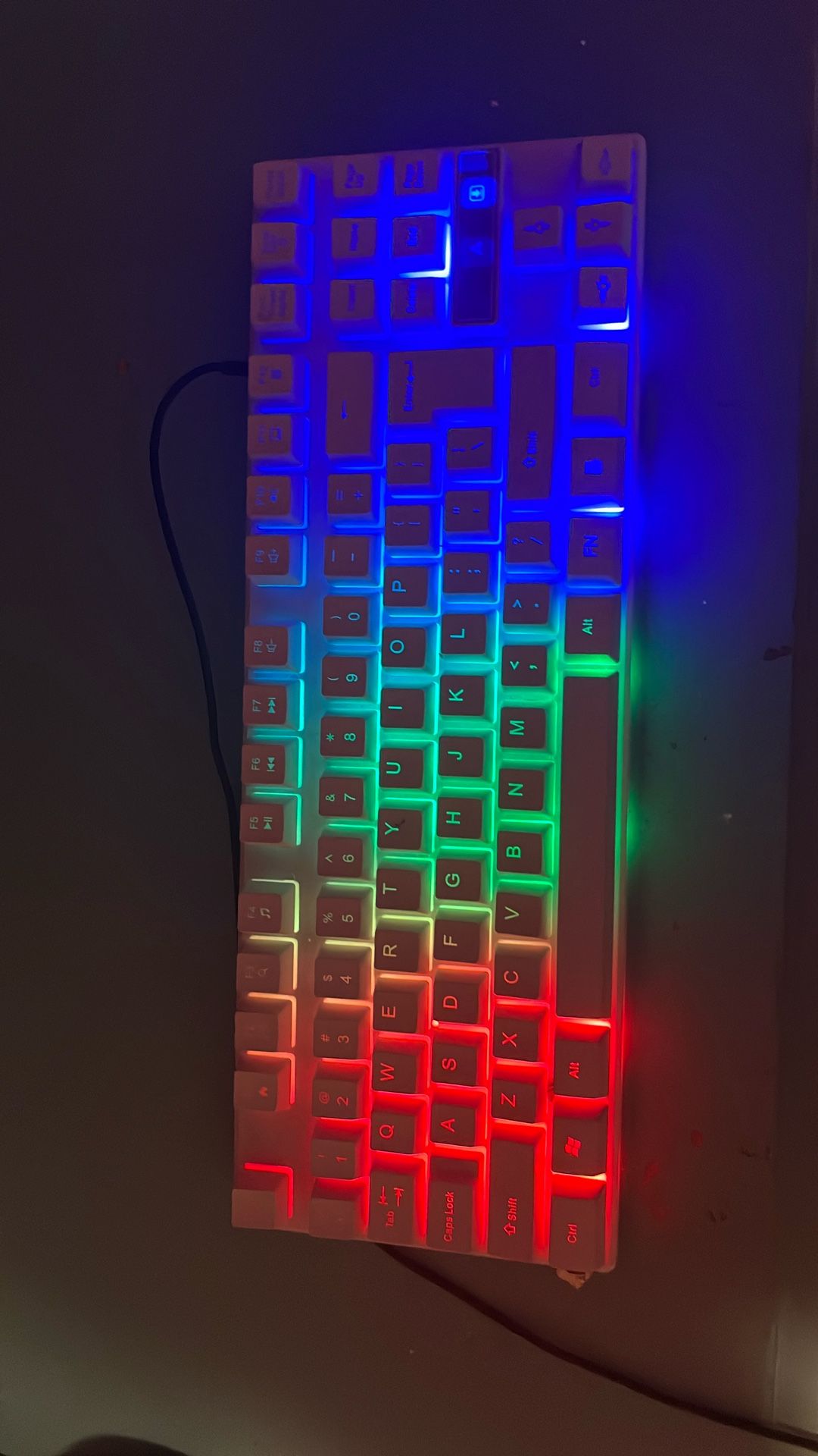 White Led Gaming Keybaord