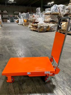 Hydraulic Manual Scissor Lift Table Cart 330 lbs Capacity, 29.1" Extended Table Height, T-2012