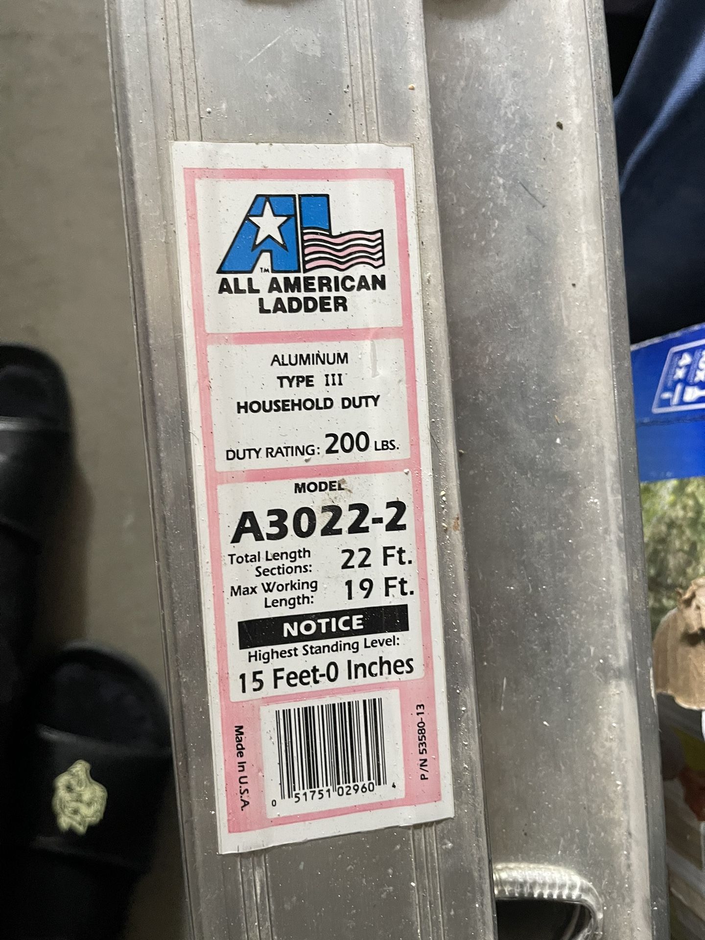 15 Foot Extension Ladder 
