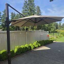 Seasons Sentry 10' Square Solar LED Cantilever Umbrella, Patio, Lawn & Garden / Patio & Outdoor Furniture / Outdoor Patio Umbrellas & Sun Shade Sails