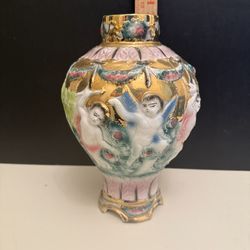 Vintage Italian Cherub Vase