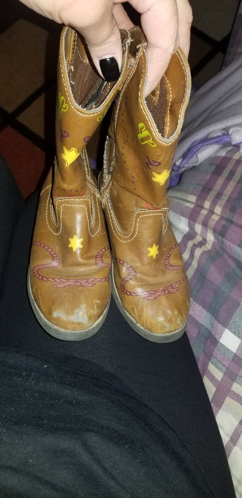 Toy Story light up kids cowboy boots sz 10