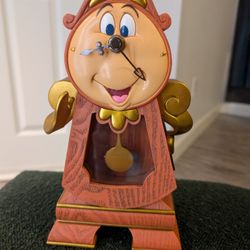 Disney Figurine Cogsworth Beauty And The Beast Clock 