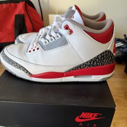 Air Jordan 3 Retro Fire Red (2022) Men’s Sz 8.5