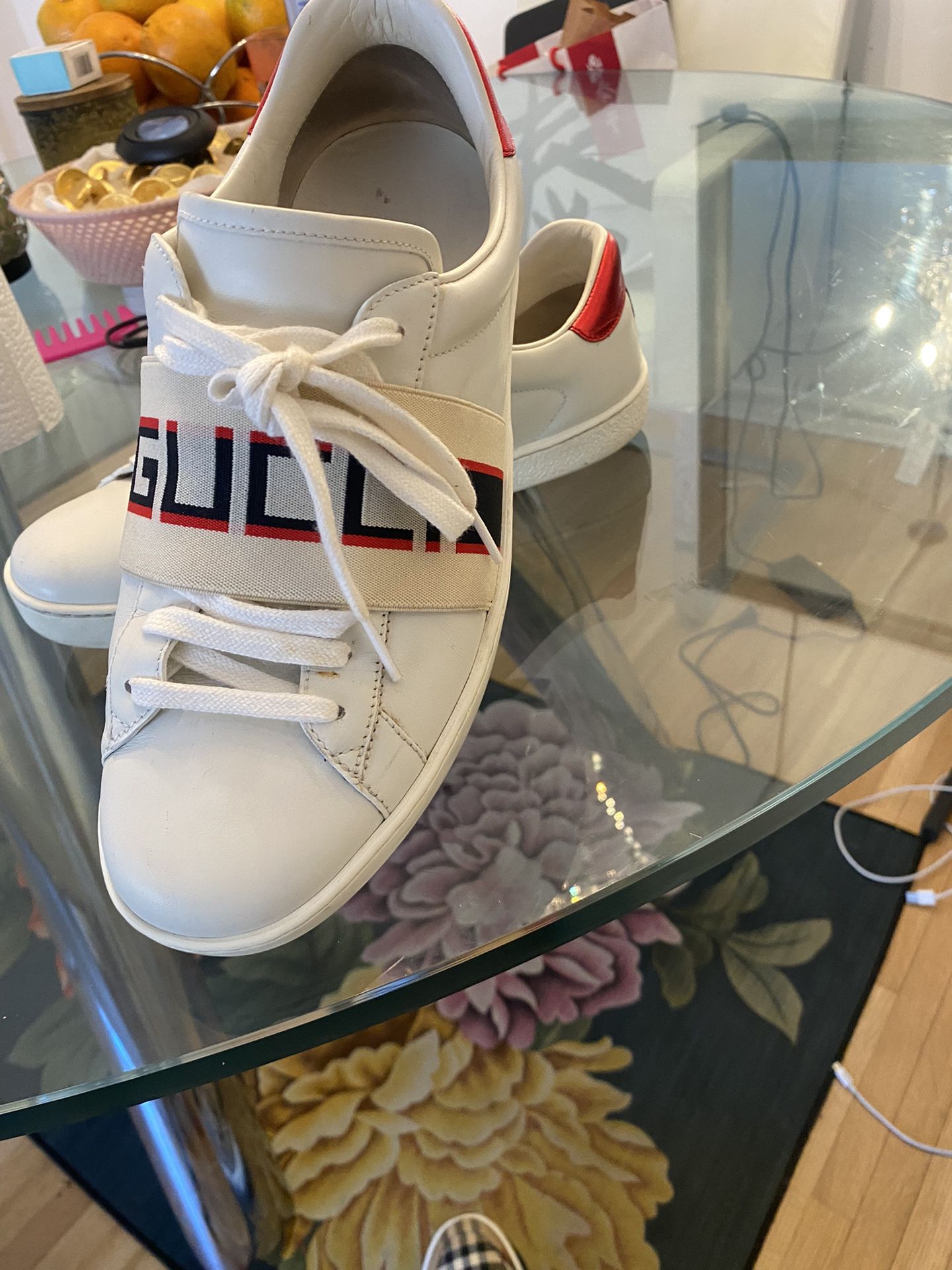 Gucci Ace Strip Lovory White Sneakers for Sale in Long Beach CA