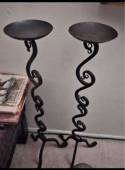 Wrought Iron Candleholders
