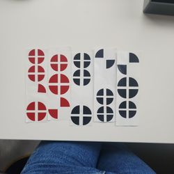 Bmw Car Tire Vinyl Stickers Decal Emblem Red Black Logo